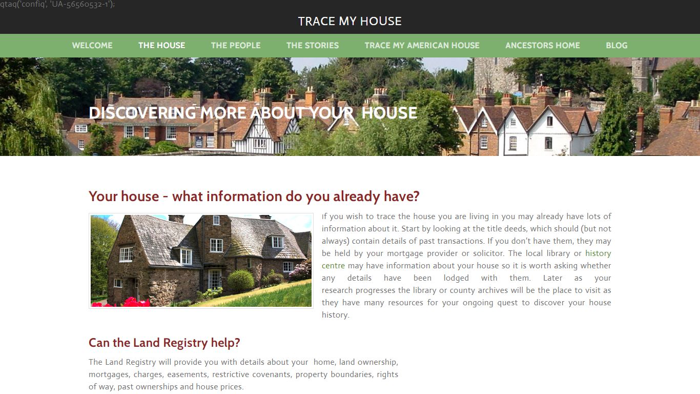 Discover more about your house - TRACE MY HOUSE